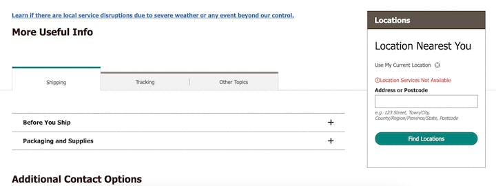 ups knowledge base example