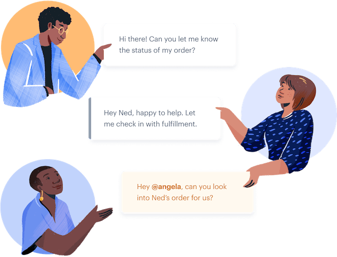 Illustration: Collaboration between customer and team